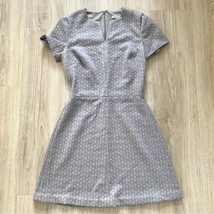 NWOT Maggy London Grey Geo Jacquard Fit & Flare Sz 6